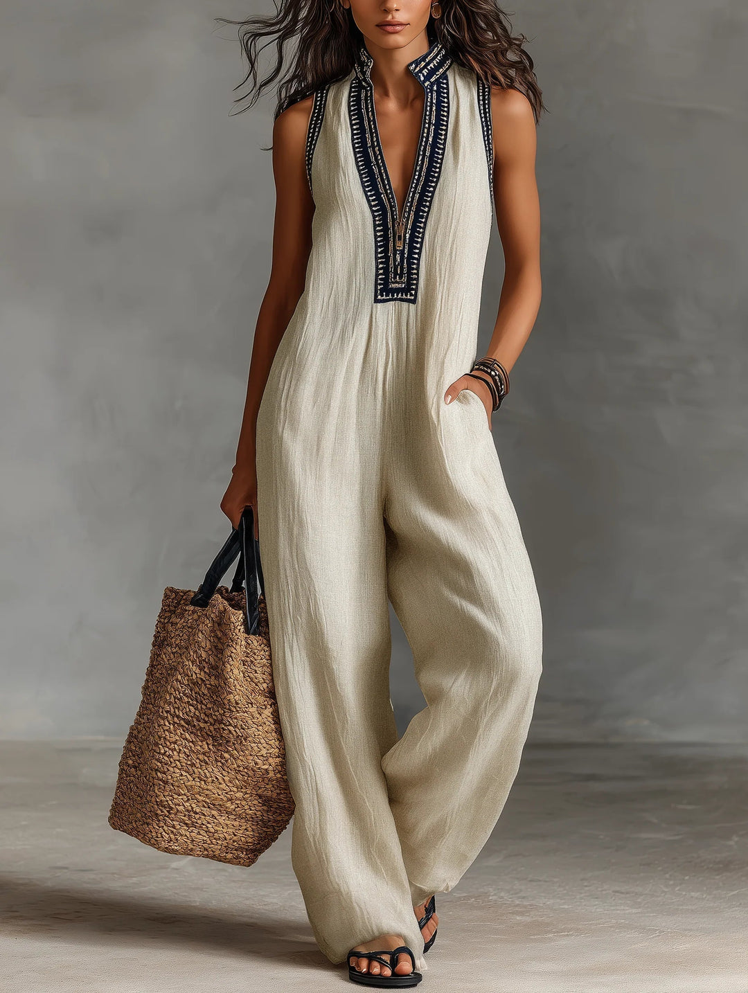 Fiona™ | Minimalist Sleeveless Zip Jumpsuit