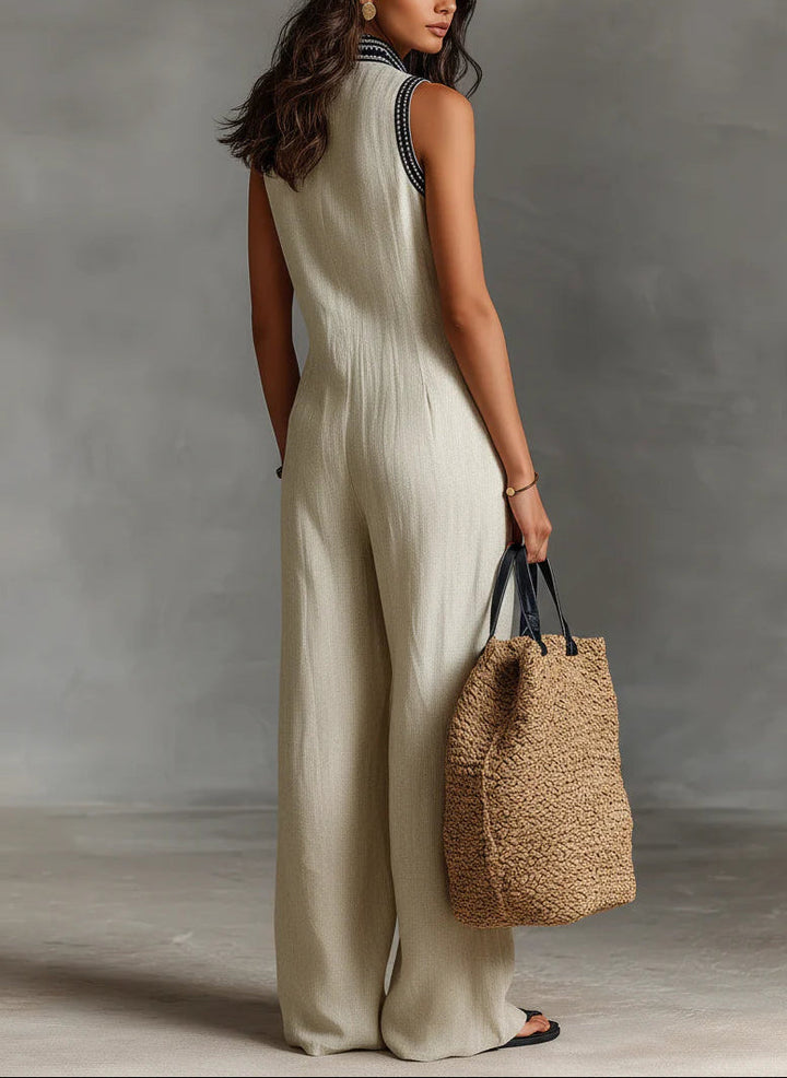 Fiona™ | Minimalist Sleeveless Zip Jumpsuit