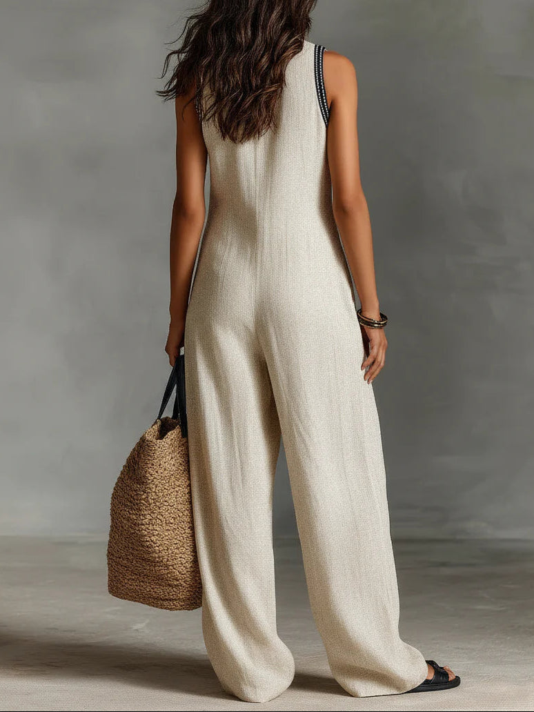 Fiona™ | Minimalist Sleeveless Zip Jumpsuit