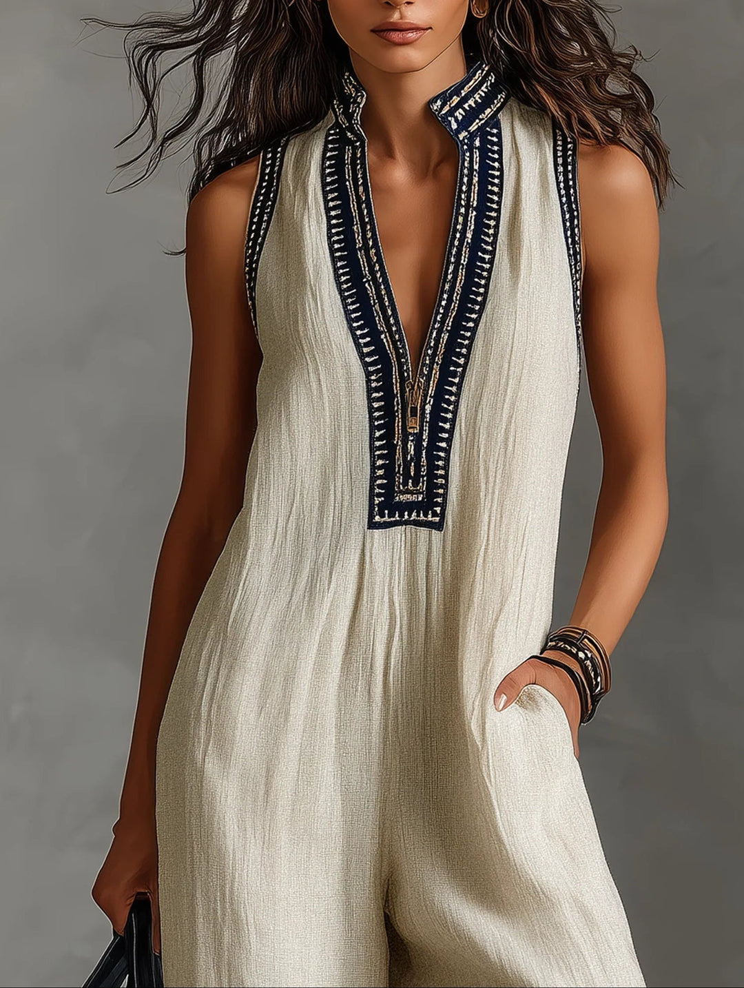 Fiona™ | Minimalist Sleeveless Zip Jumpsuit
