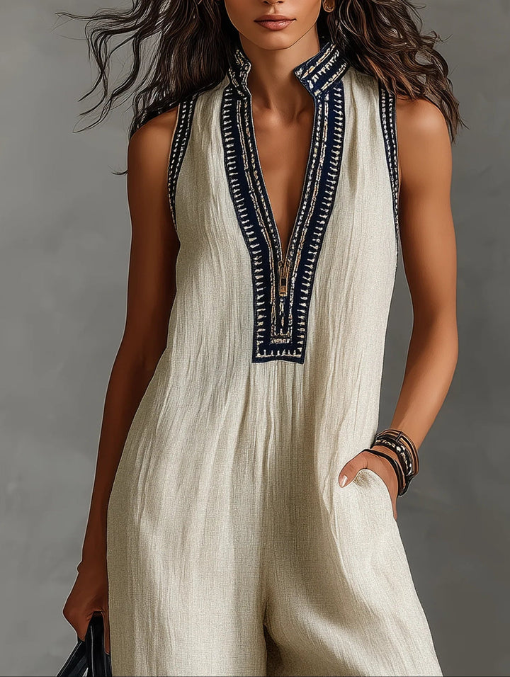Fiona™ | Minimalist Sleeveless Zip Jumpsuit
