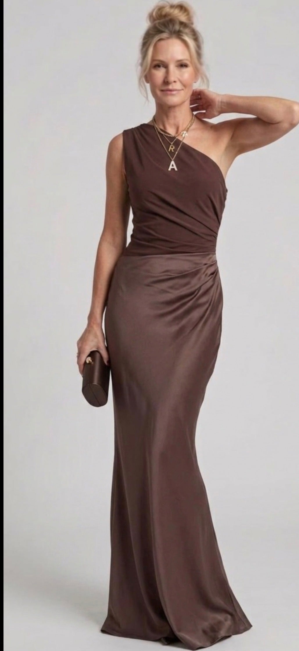 Florence| Maxi Dress with a Guilt in Satin
