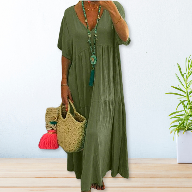 Maelis™ | Cotton Linen Dress