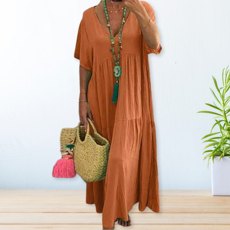 Maelis™ | Cotton Linen Dress