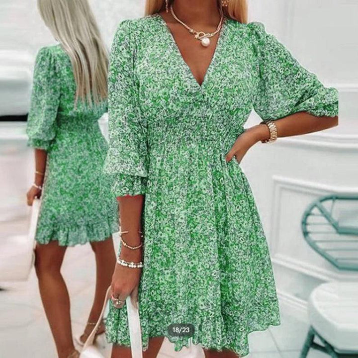 Thessaly™ | Elegant Floral Maxi Dress-