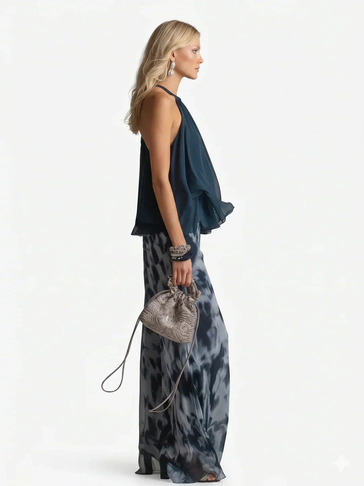 Elegant two-piece chiffon set