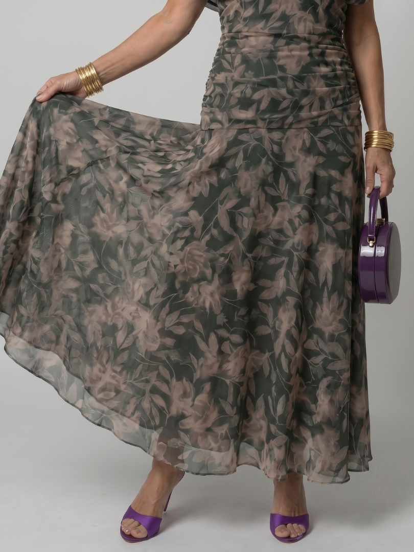 Isabella | Off Shoulder Flow Midi Dress