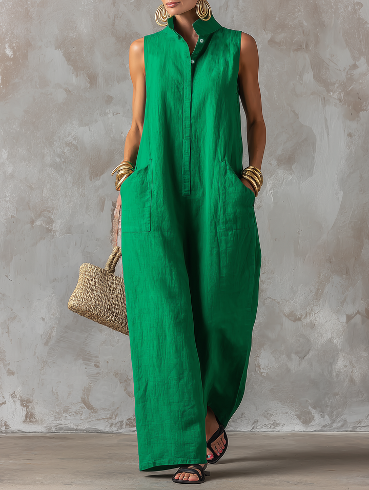 Claire | Women's Minimalist Loose-Fit Blend Jumpsuit