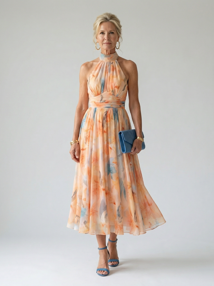 Scarlett| Soft Halter Midi Dress