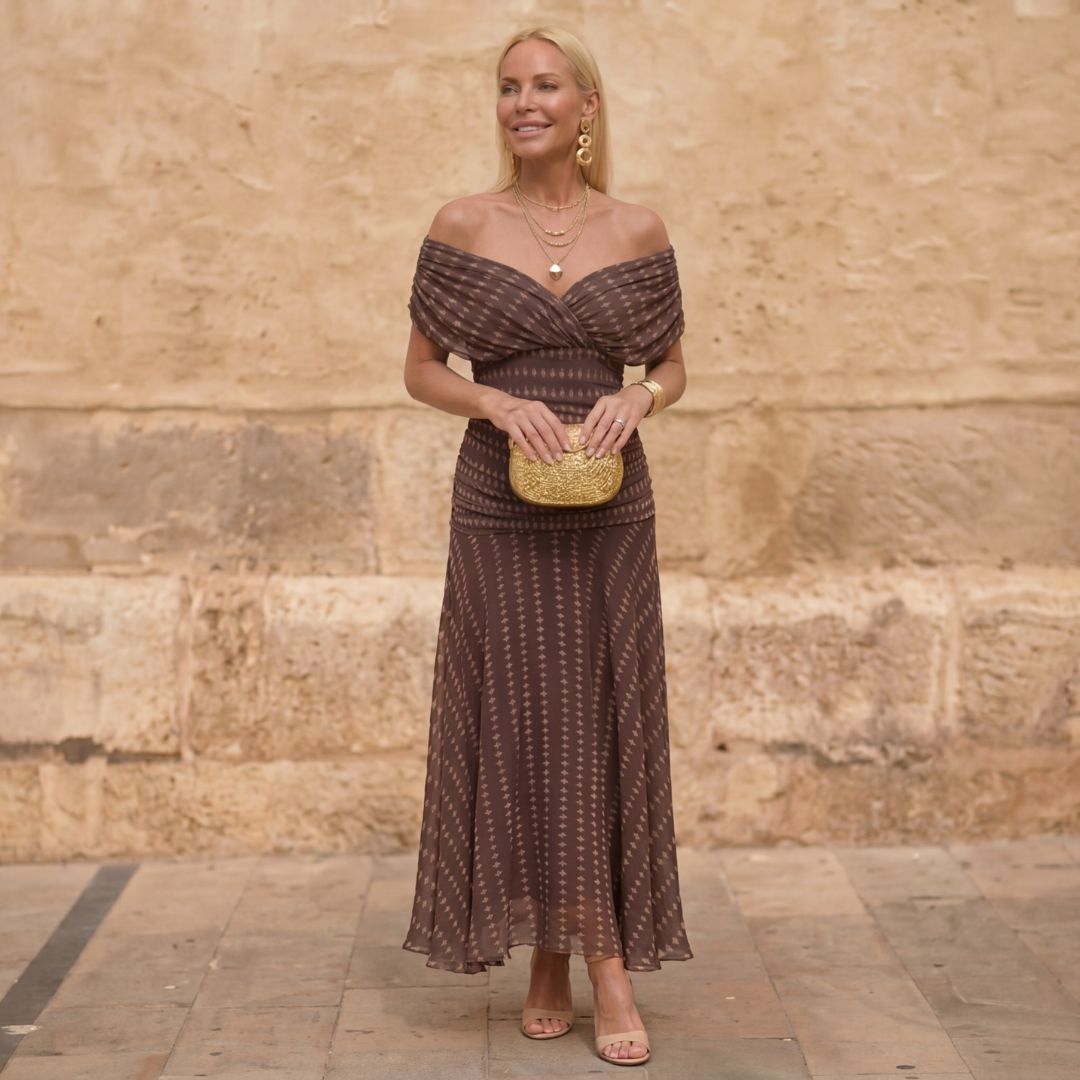Sienna | Geometric Flow Dress