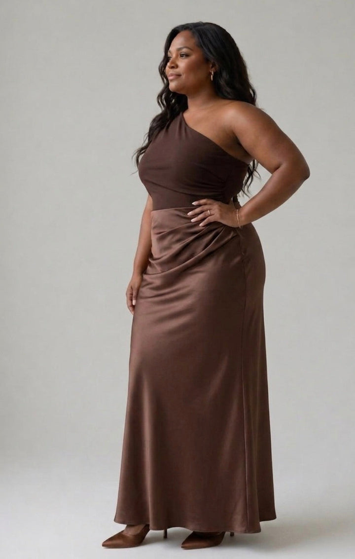 Florence| Maxi Dress with a Guilt in Satin