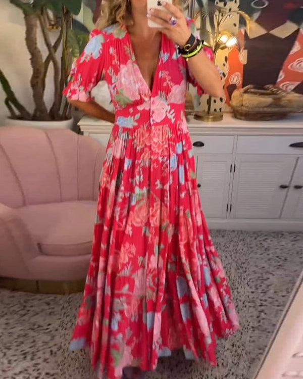 Floriana™ | Vibrant Floral Dress