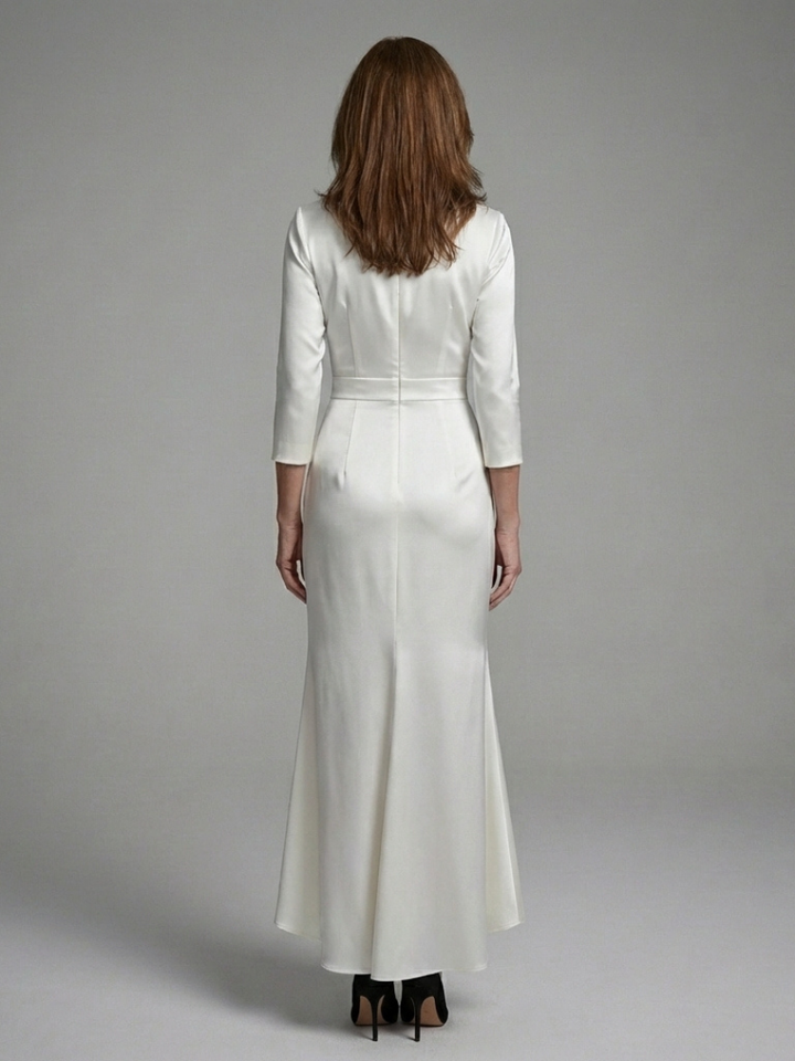 Celestine | Long Sleeve Wrap High Low Midi Dress