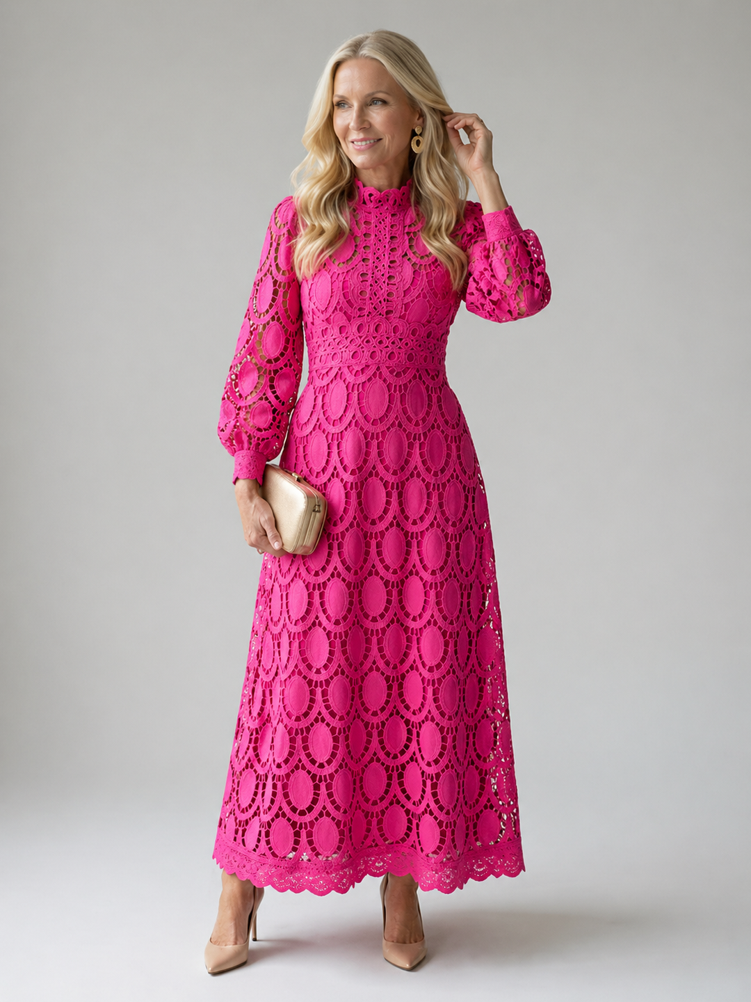 Naomi | Lace Midi Dress