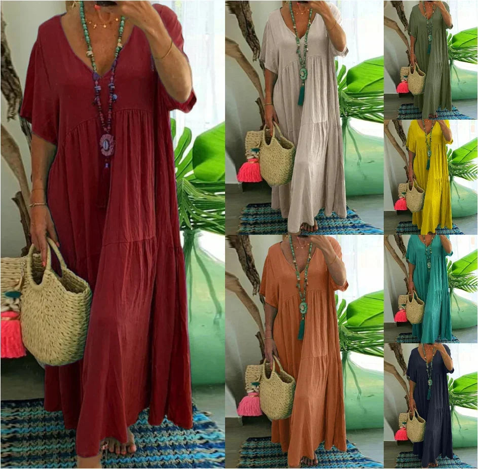 Maelis™ | Cotton Linen Dress