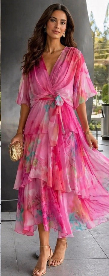 Eliza |Layered Floral Sun Dress
