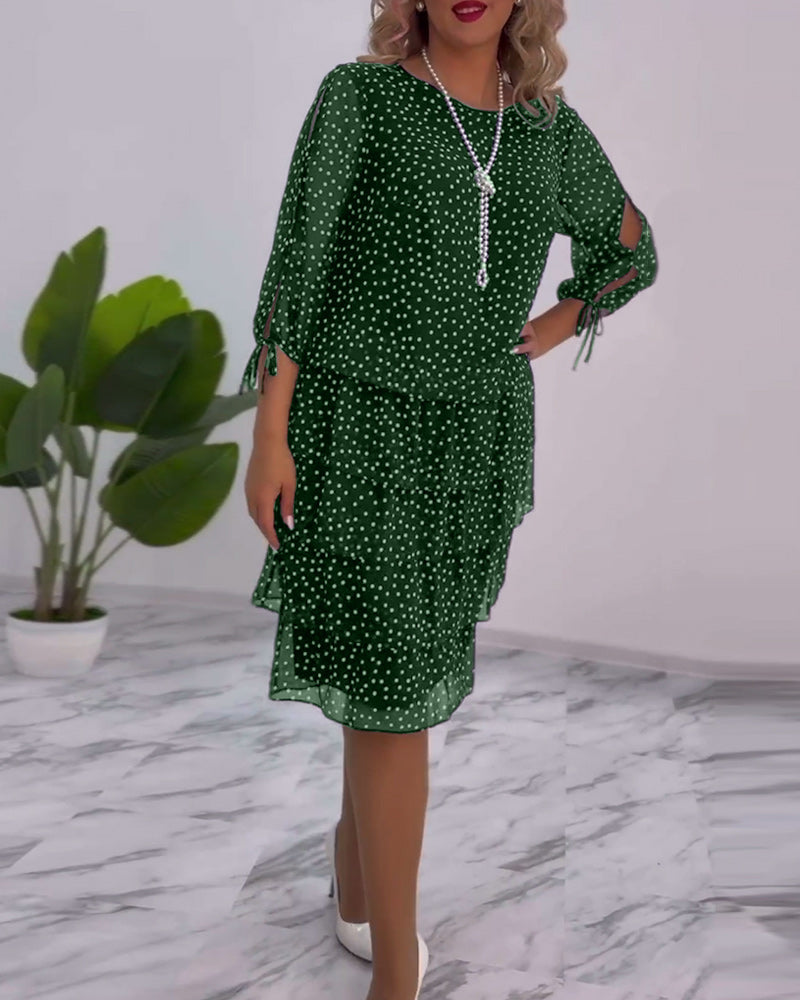 Tilly™ | Polka Dot Layered Dress