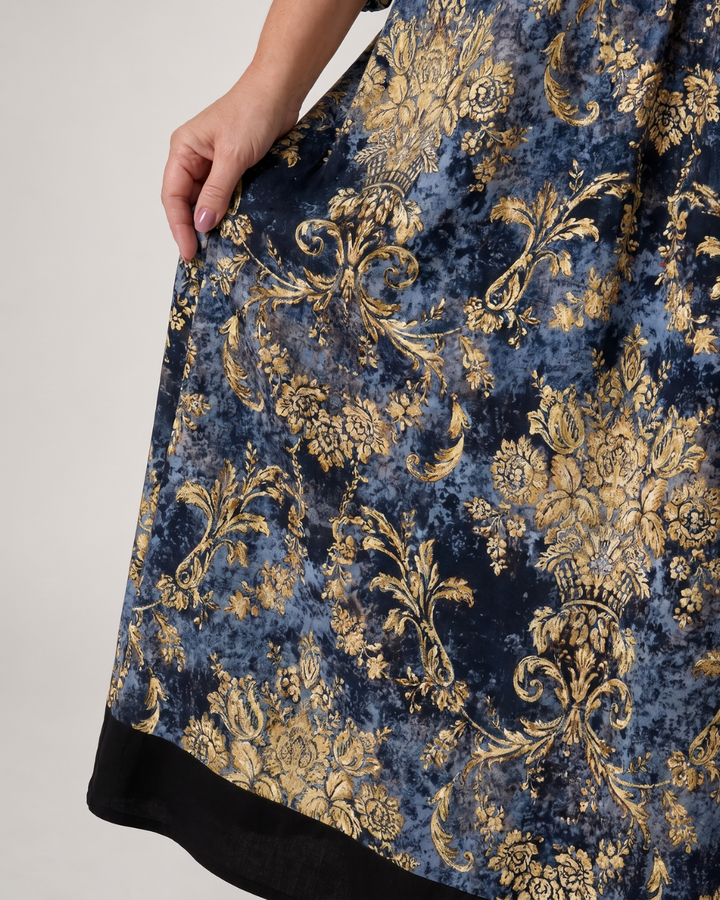 Sorrelia | Ornate Floral Print Relaxed Midi Dress