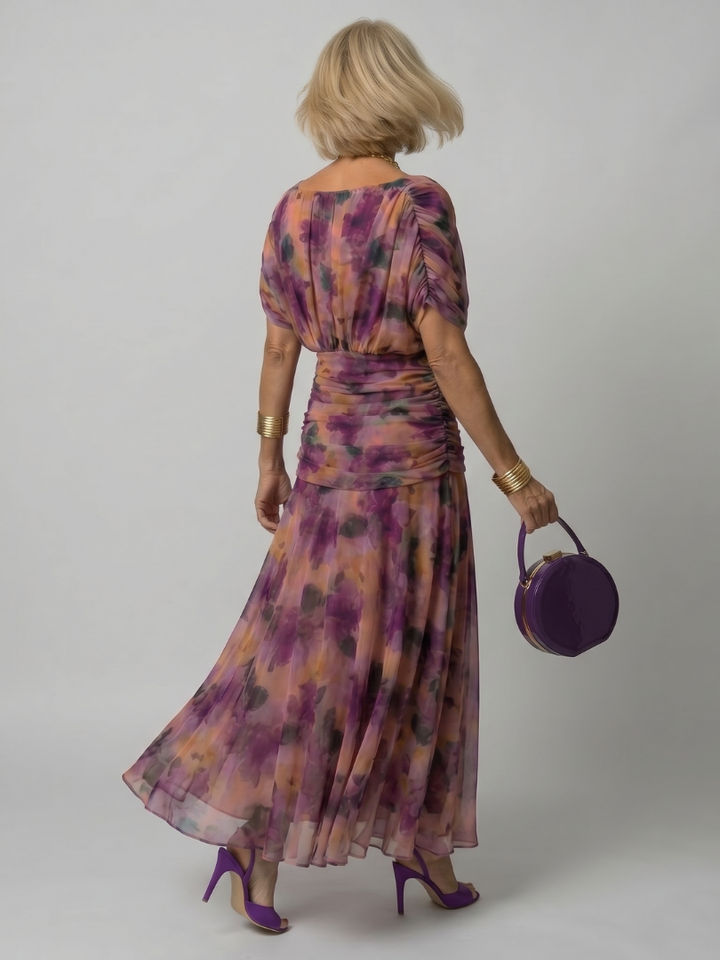 Isabella | Off Shoulder Flow Midi Dress