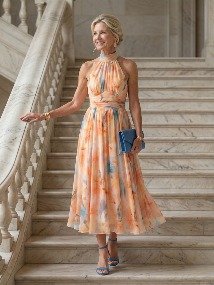 Scarlett| Soft Halter Midi Dress