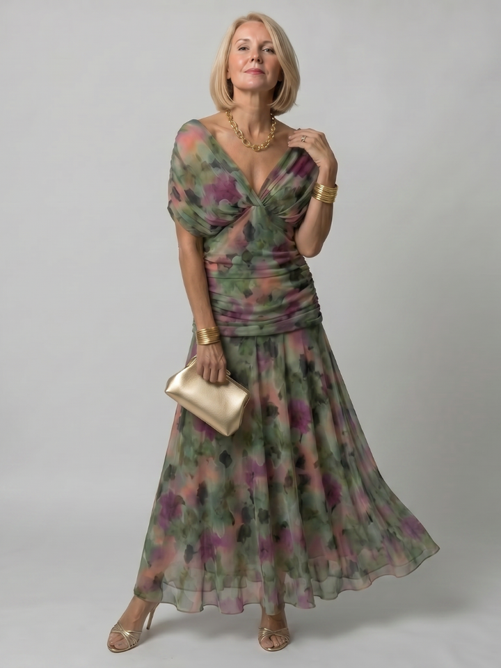 Isabella | Off Shoulder Flow Midi Dress