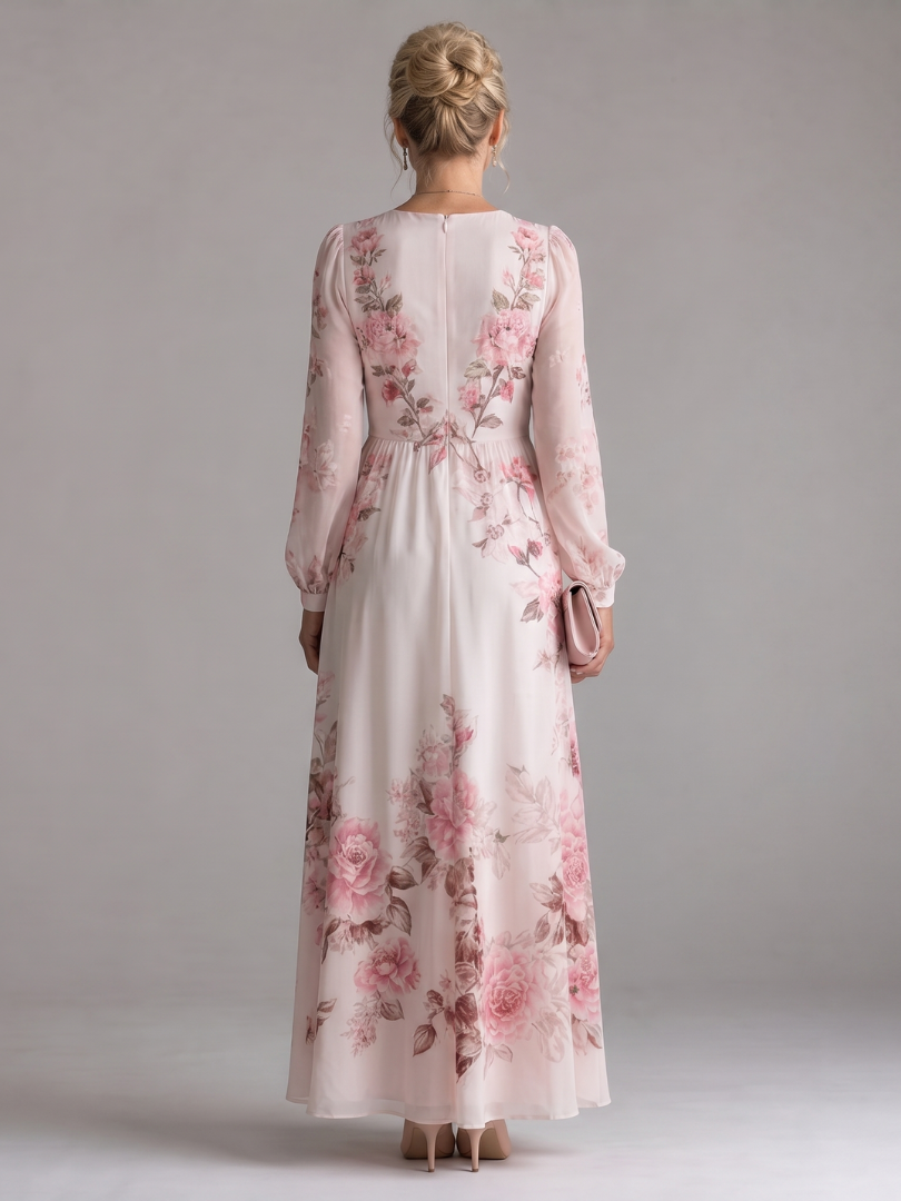 Musal | Long Sleeve Natural Flow Midi Dress