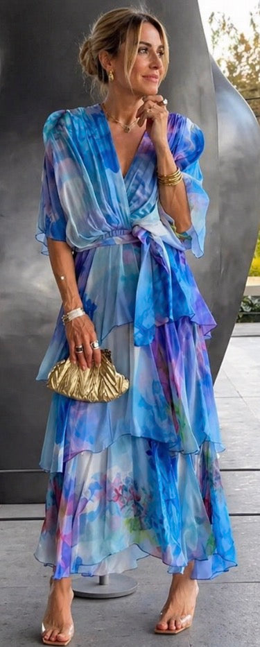 Eliza |Layered Floral Sun Dress