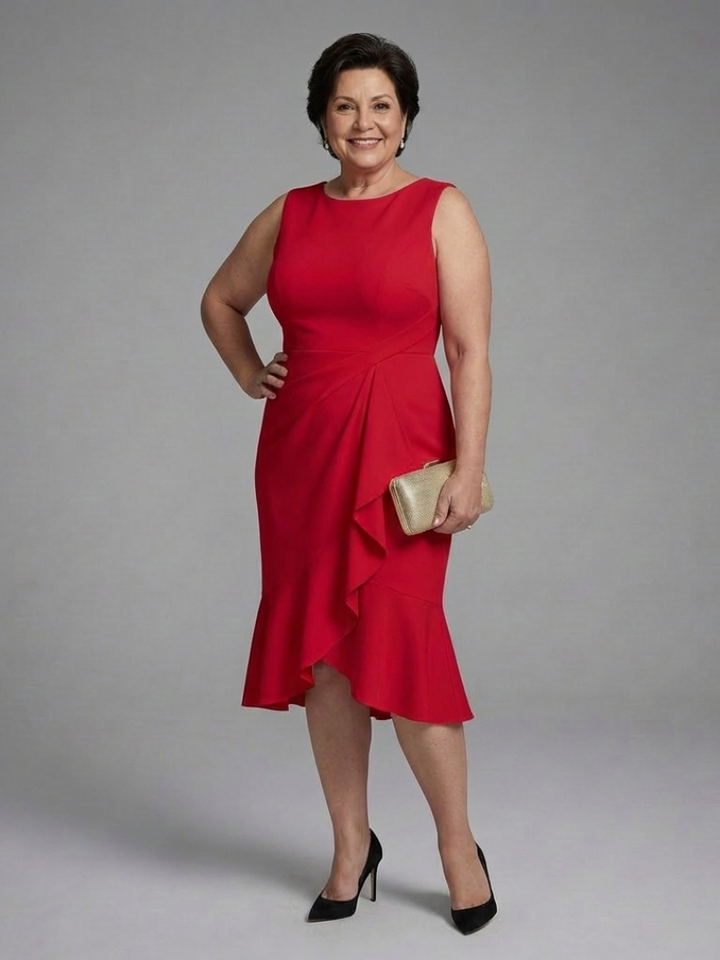 Cosima | Sleeveless Wrap Detail Midi Dress