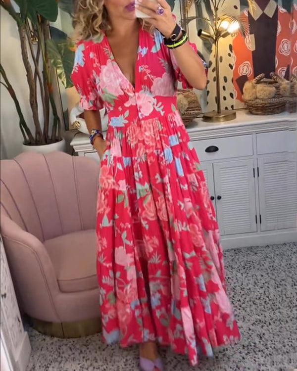 Floriana™ | Vibrant Floral Dress
