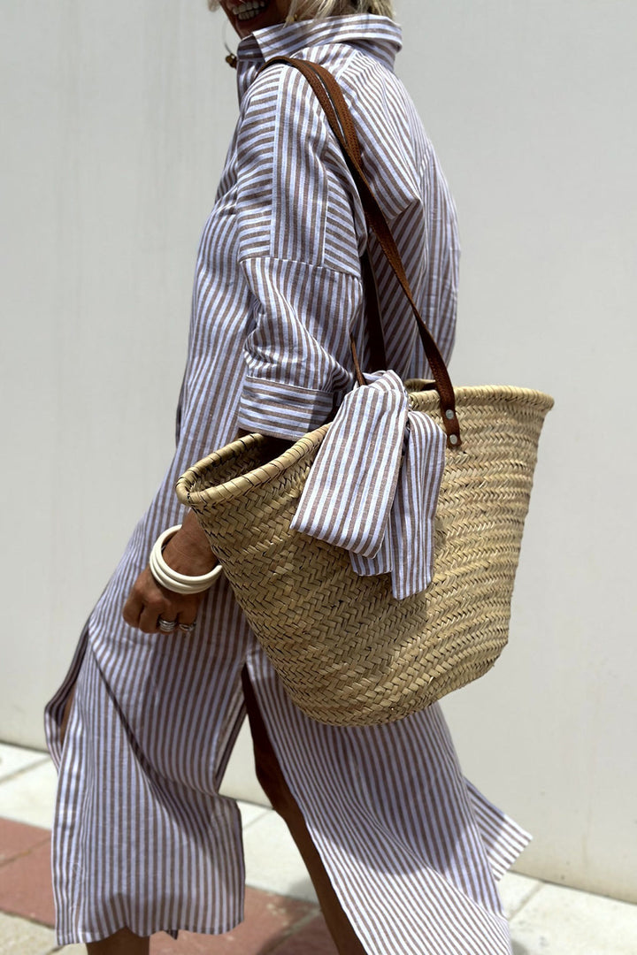 Corinne™ | Classic Striped Shirt Maxi
