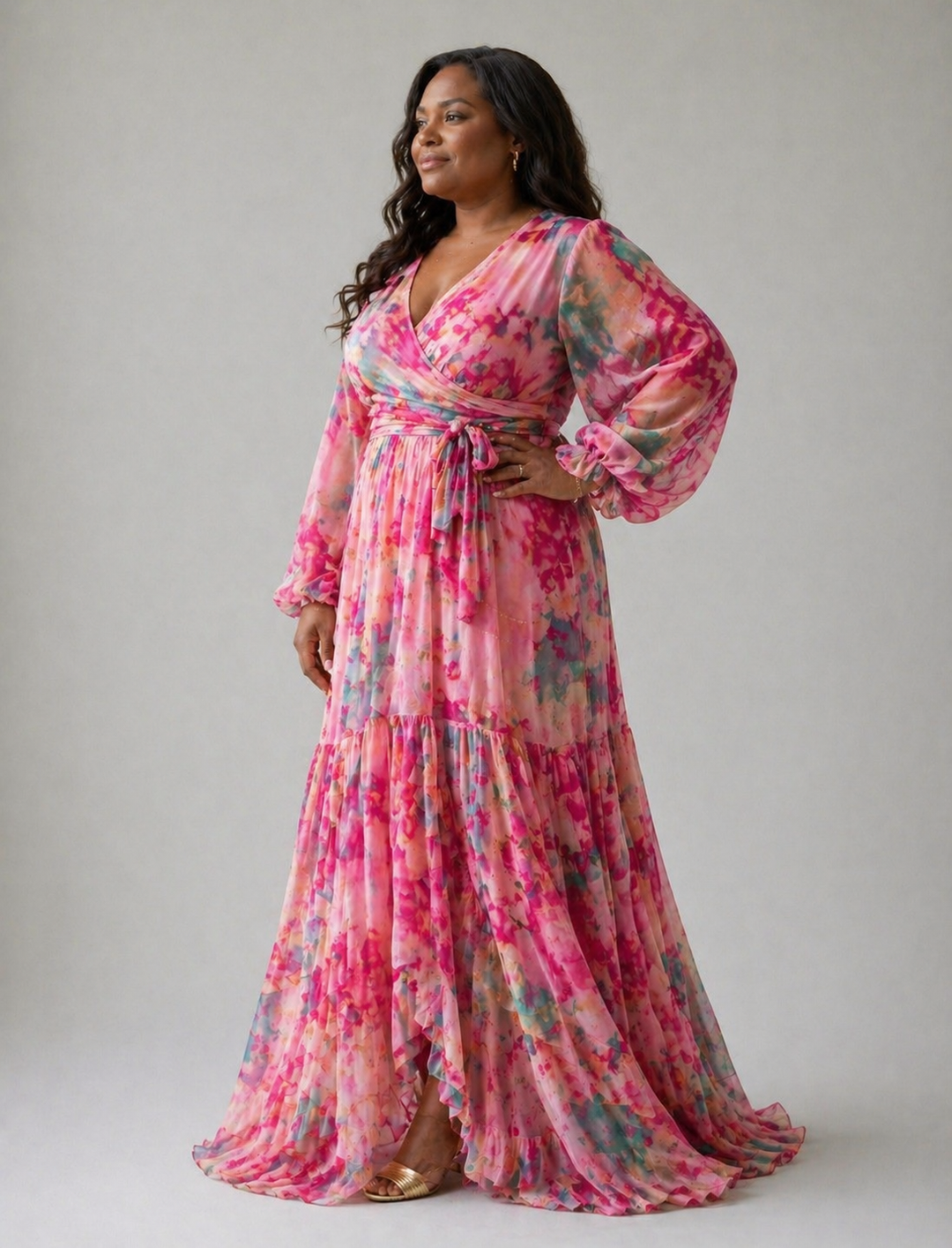 Lydia| Wrap Dress with Floral Print