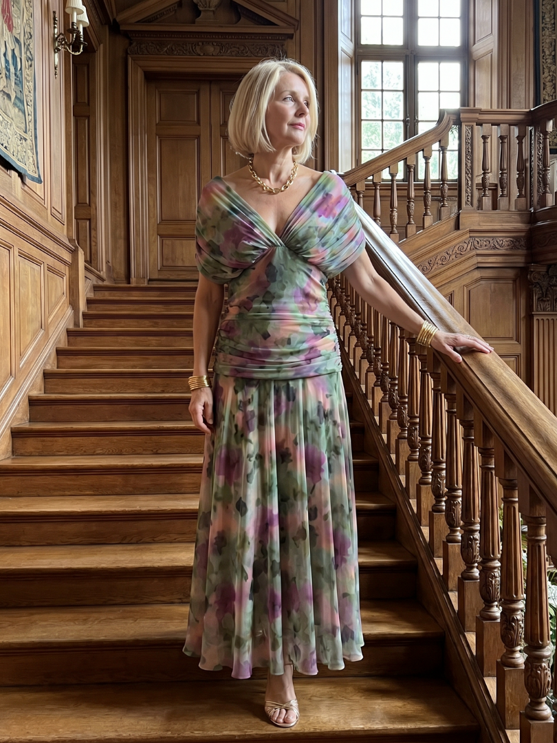Isabella | Off Shoulder Flow Midi Dress