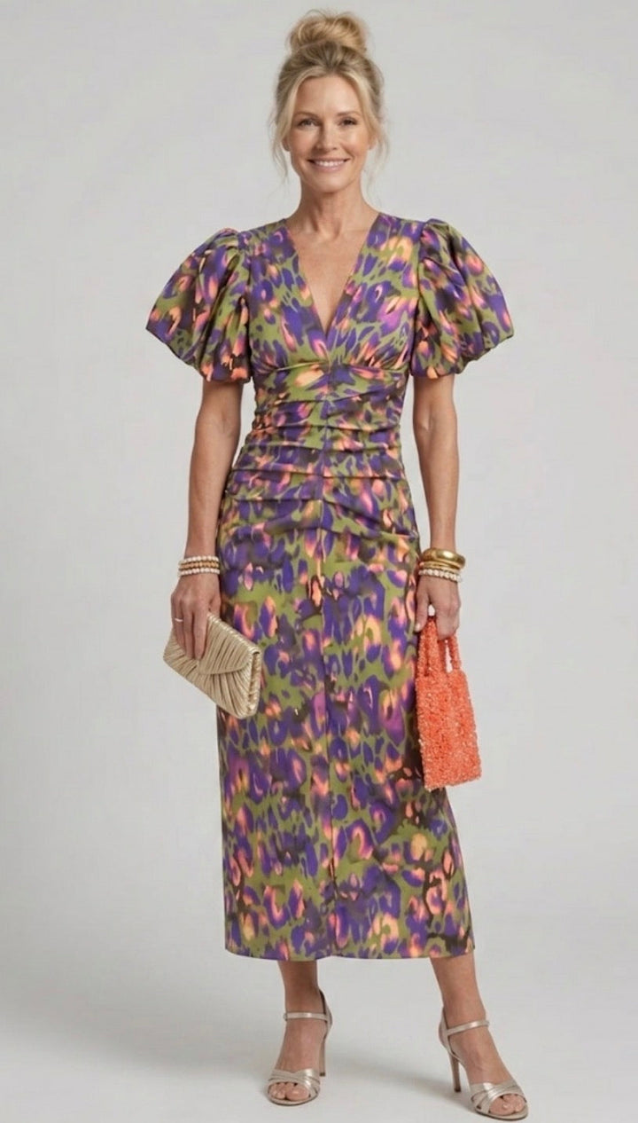 Anna |Dress with Puff Sleeves