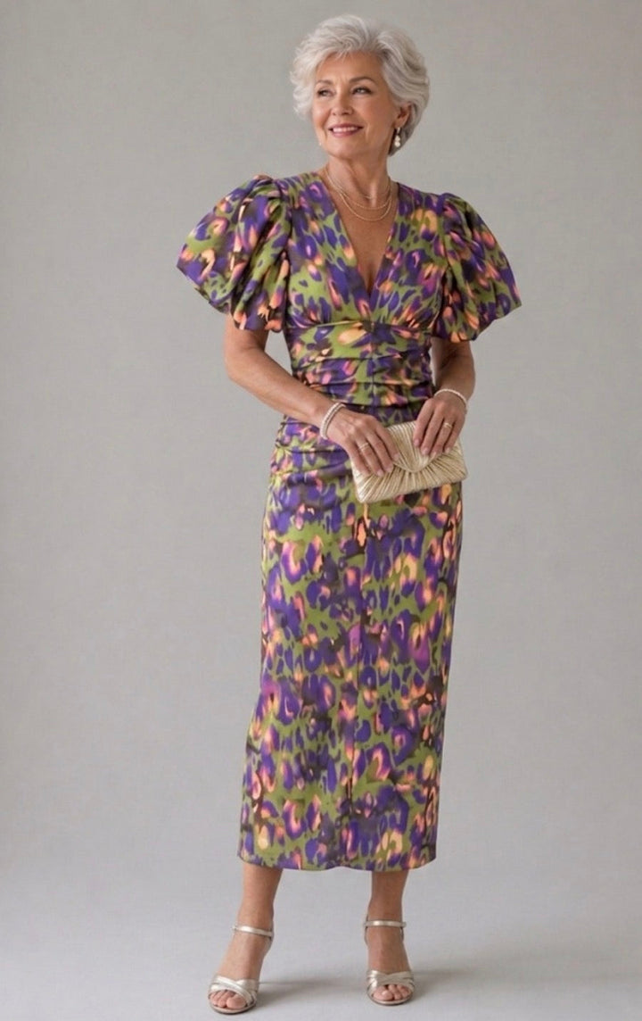 Anna |Dress with Puff Sleeves