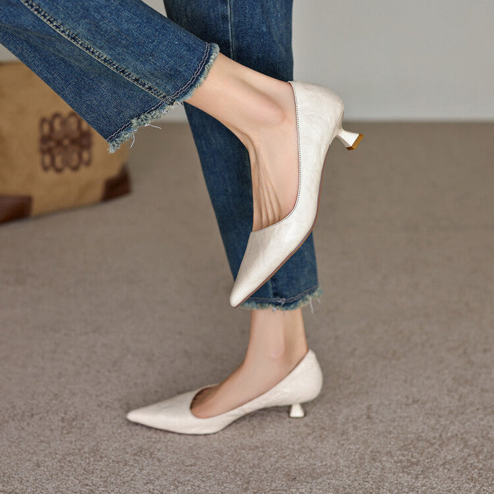 Verrine Leather Low Pumps
