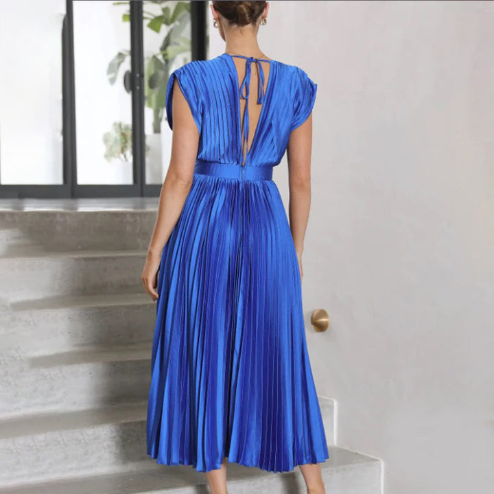 Lily| Timeless Pleated Midi Dress