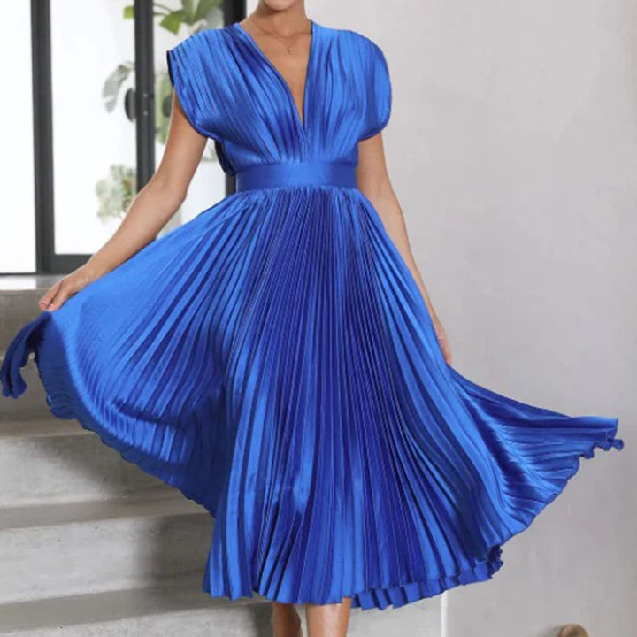 Lily| Timeless Pleated Midi Dress