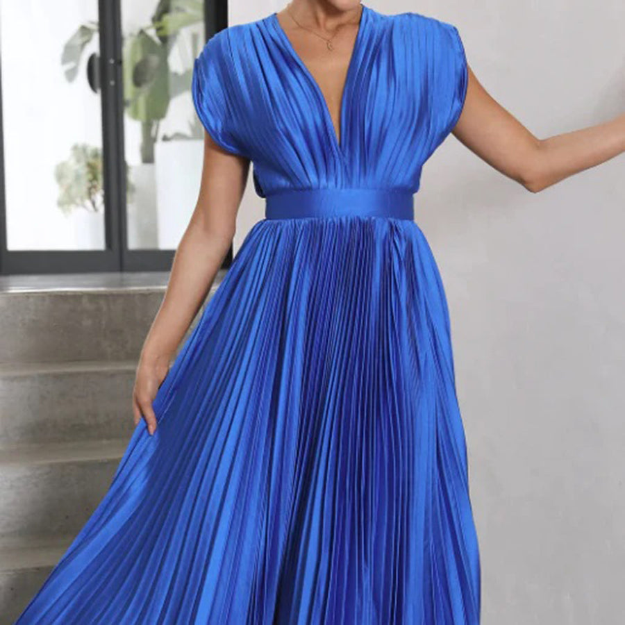 Lily| Timeless Pleated Midi Dress