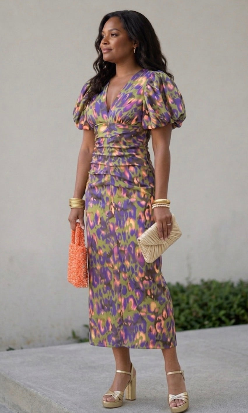 Anna |Dress with Puff Sleeves