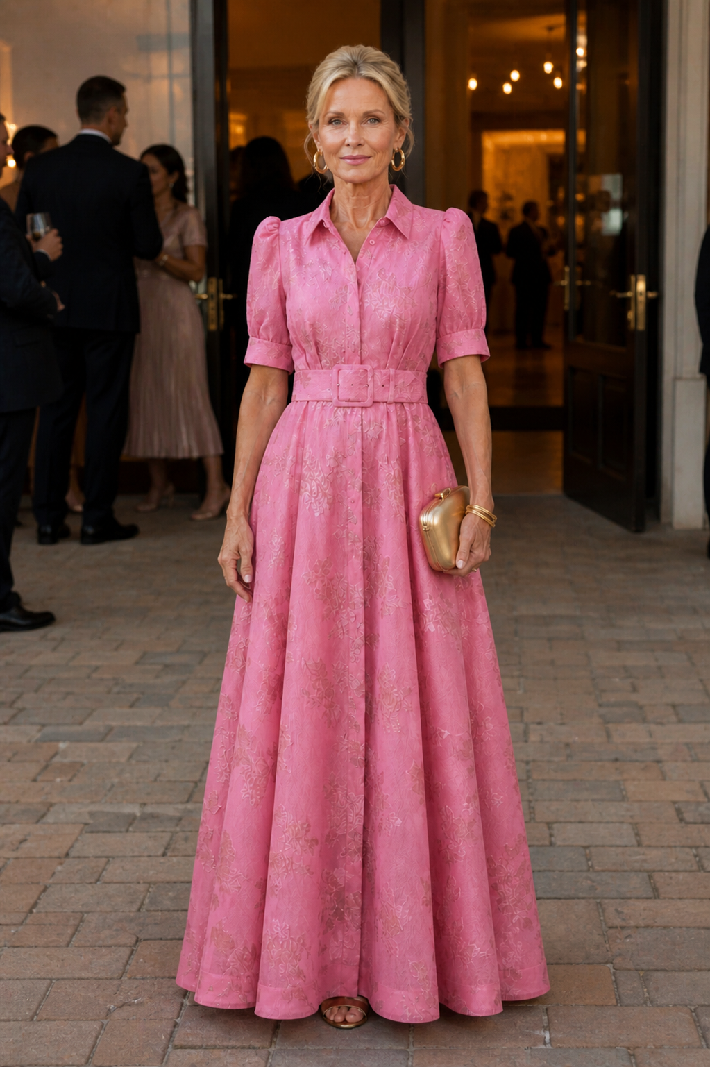 Audrey | Belted Floral Maxi Dress