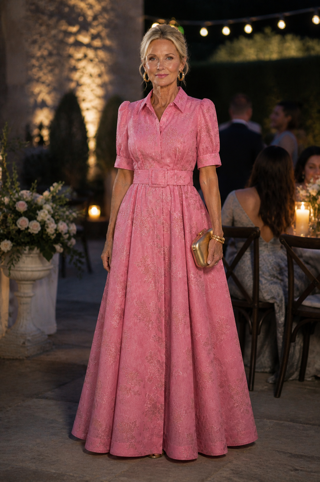 Audrey | Belted Floral Maxi Dress