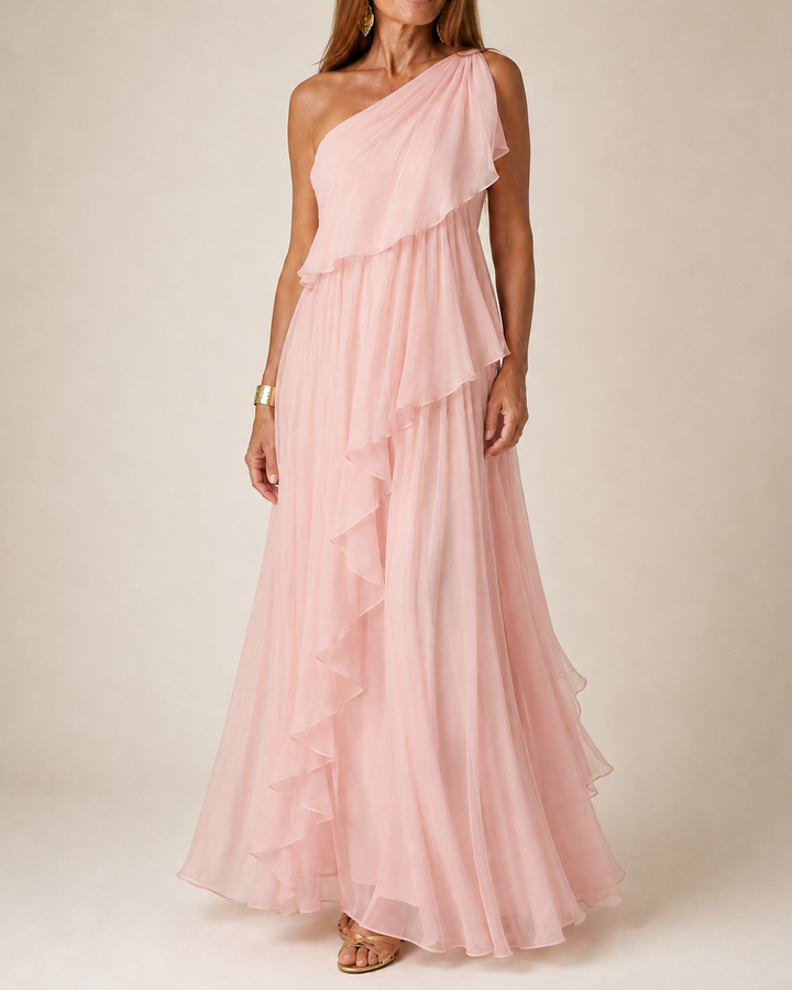 Ela | Cascading Ruffle Maxi Dress
