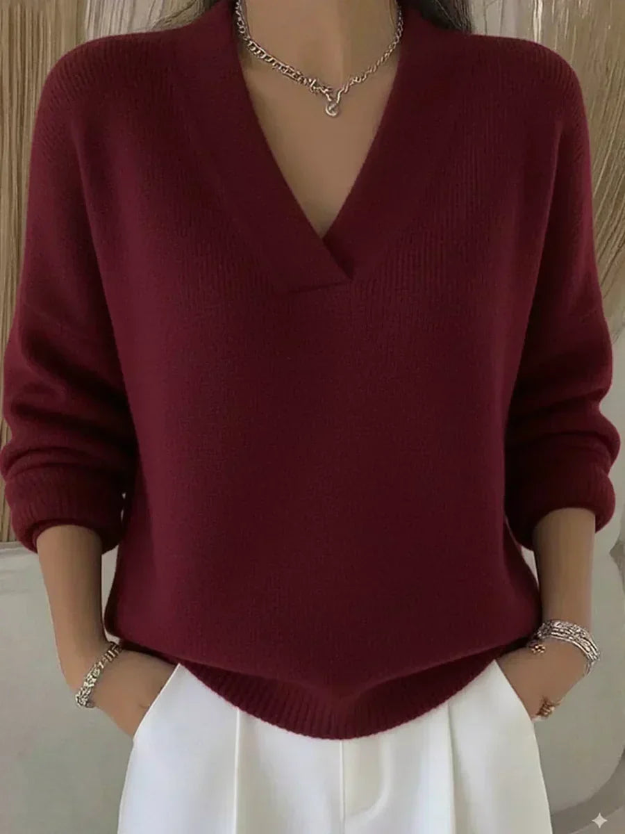 Vivelle™ | Relaxed V-Neck Sweater
