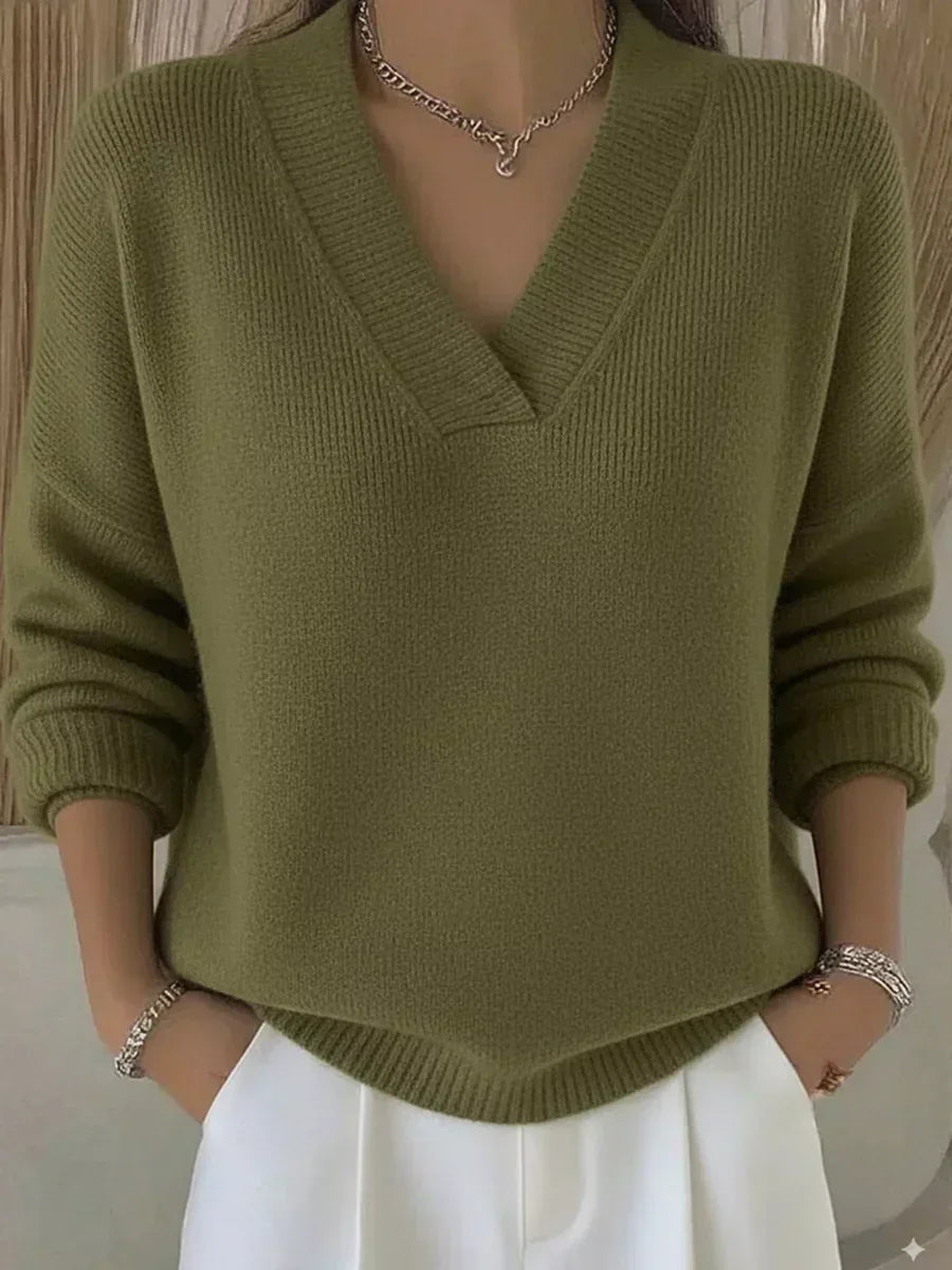 Vivelle™ | Relaxed V-Neck Sweater