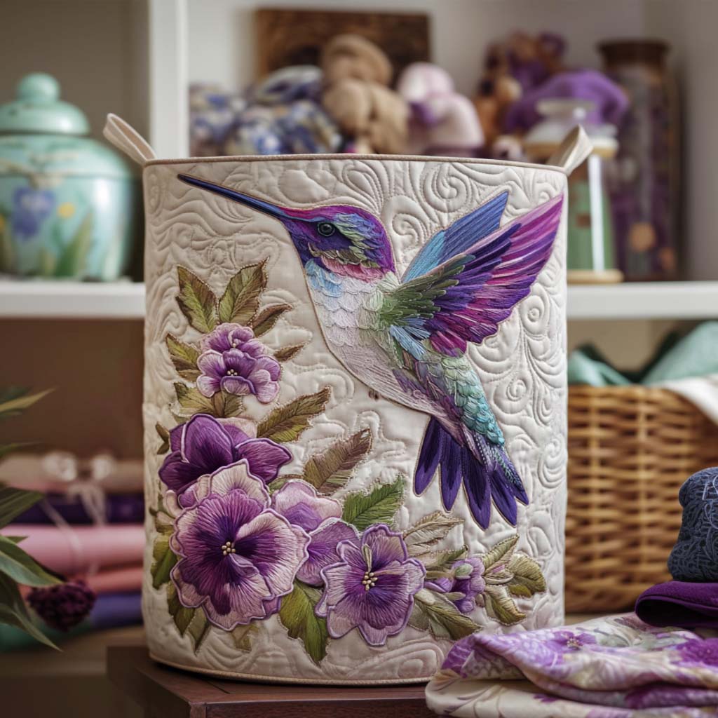 Evie | Hummingbird in Bloom Laundry Basket