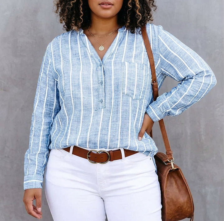 Mable | Striped Casual Blouse