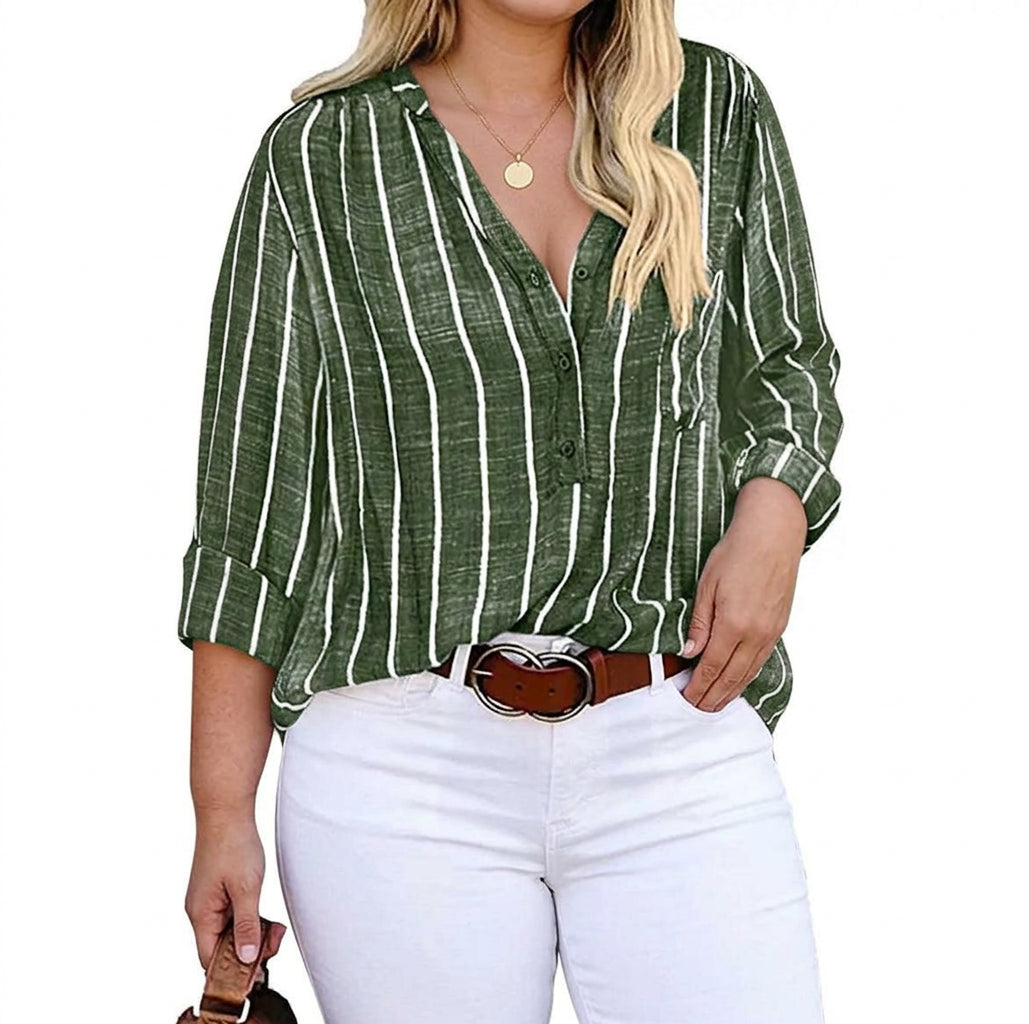 Mable | Striped Casual Blouse