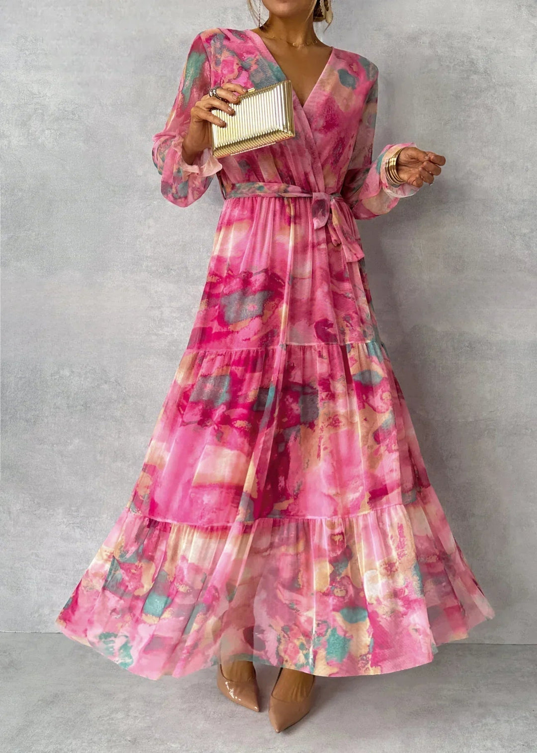Lydia| Wrap Dress with Floral Print