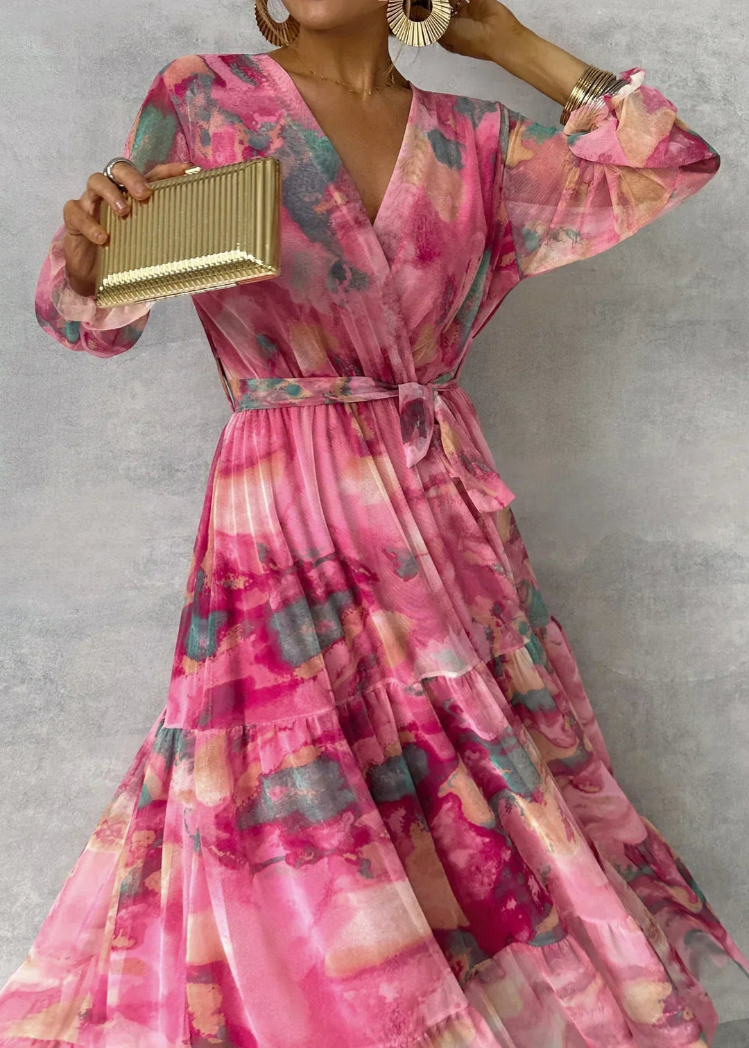 Lydia| Wrap Dress with Floral Print