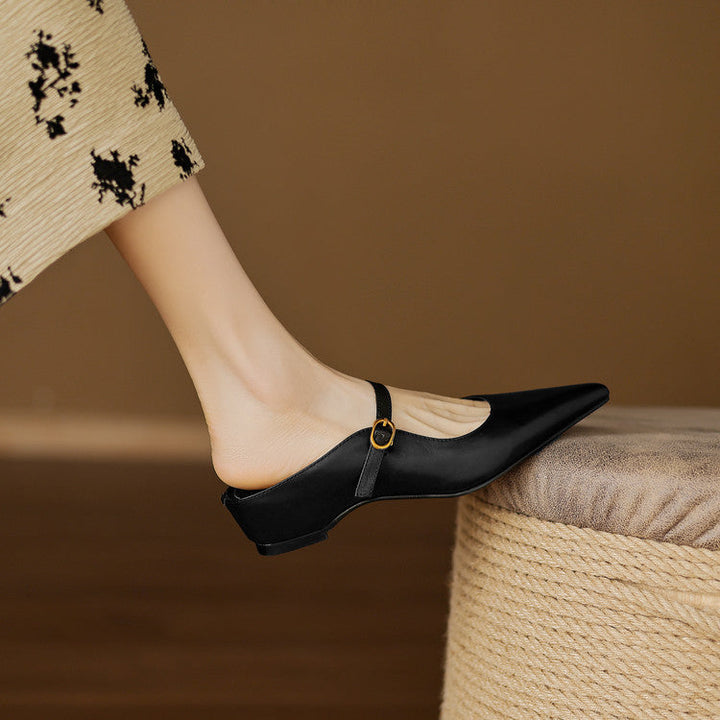 Neok | Pointed-Toe Mary Jane Heel Mules